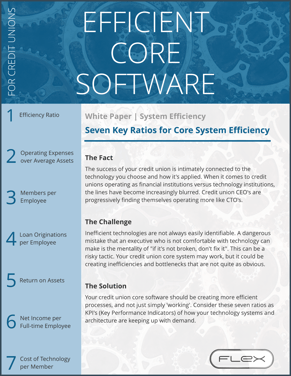 Cover Page of 7 Key Ratios For Core System Efficiency