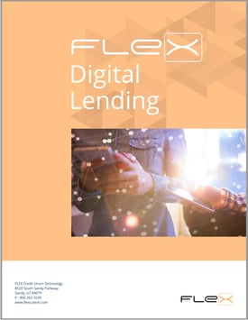 FLEX Digital Lending Guide-Orange guide cover with person on phone